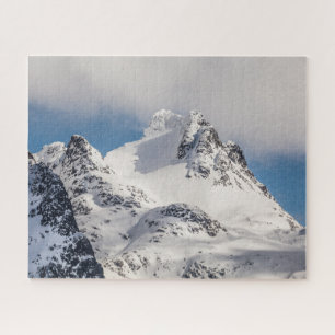 Landschapsfoto van Snowy Mountain Legpuzzel