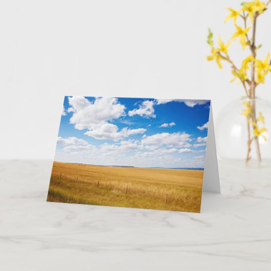 Landschapsfoto van South Dakota Kaart (Gele Bloem)