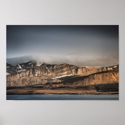Landschapsfoto van Svalbard Poster (Voorkant)