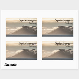 Landschapsfoto van Svalbard Rechthoekige Sticker