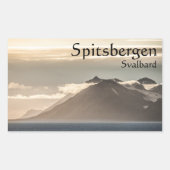 Landschapsfoto van Svalbard Rechthoekige Sticker (Voorkant)