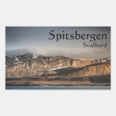Landschapsfoto van Svalbard Rechthoekige Sticker (Voorkant)
