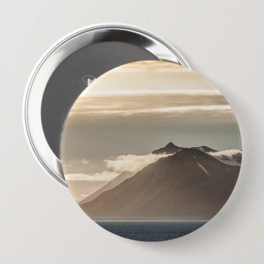 Landschapsfoto van Svalbard Ronde Button 4,0 Cm (Voorkant /achterkant)