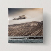 Landschapsfoto van Svalbard Vierkante Button 5,1 Cm (Voorkant)