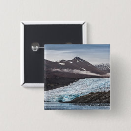 Landschapsfoto van Svalbard Vierkante Button 5,1 Cm