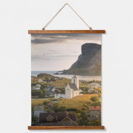Landschapsfoto van Væroy Lofoten Hangend Wandkleed