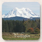Landschapsfoto van Washington State Mount Rainier Bier Onderzetter (Voorkant)