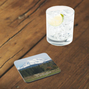 Landschapsfoto van Washington State Mount Rainier Bier Onderzetter