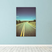 Landschapsfoto van wegreisweg canvas afdruk (Insitu (Houten vloer))
