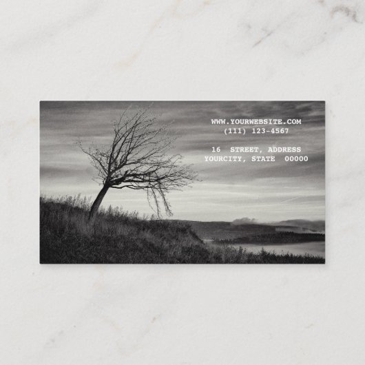 Landschapsfoto Visitekaartje (Achterkant)
