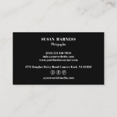 Landschapsfotograaf Contact met foto QR-code Visitekaartje (Achterkant)