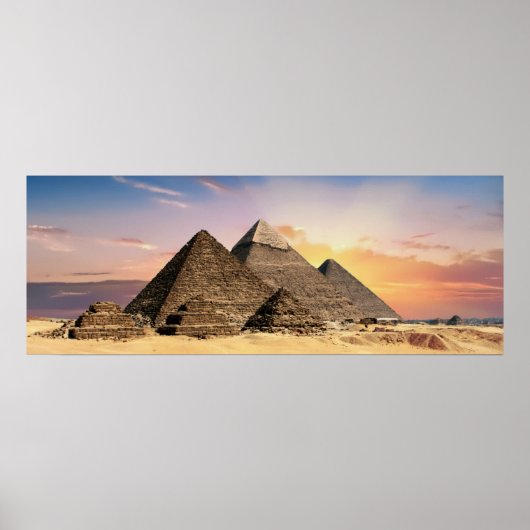 Landschapsfotografie: Giza Pyramid Complex Egypte Poster (Voorkant)
