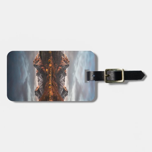 Landschapsfotografie in het noordgebergte bagagelabel (Voorkant horizontaal)