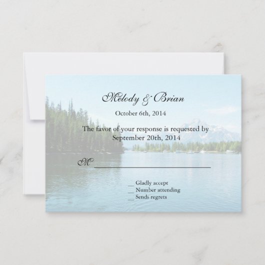 landschapsfotografie RSVP trouwuitnodigingen (Voorkant)