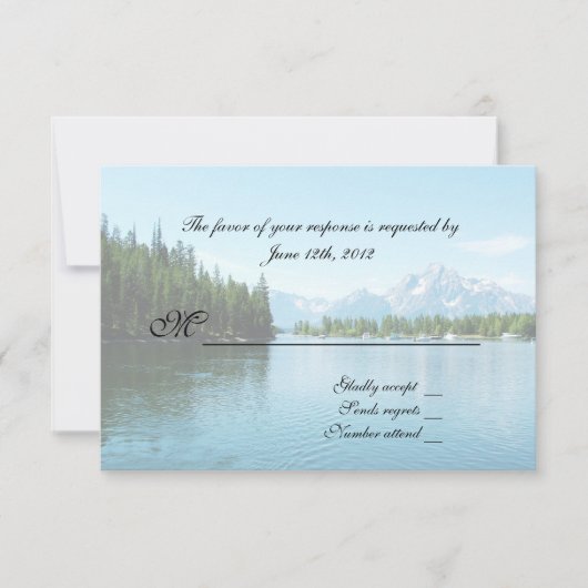 landschapsfotografie RSVP trouwuitnodigingen. (Voorkant)