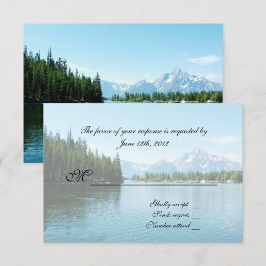 landschapsfotografie RSVP trouwuitnodigingen. (Voorkant / Achterkant)