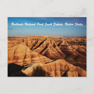 Landschapsfotografie van Badlands National Park Briefkaart