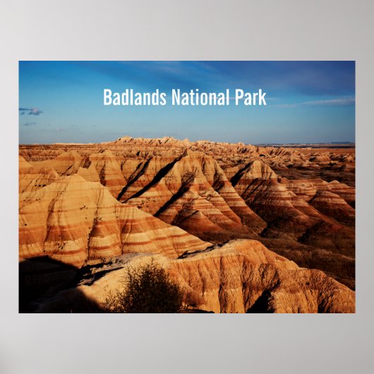 Landschapsfotografie van Badlands National Park Poster (Voorkant)
