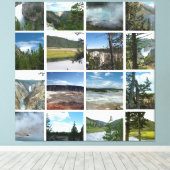Landschapsfotografie van Yellowstone National Park Canvas Afdruk (Insitu (Houten vloer))