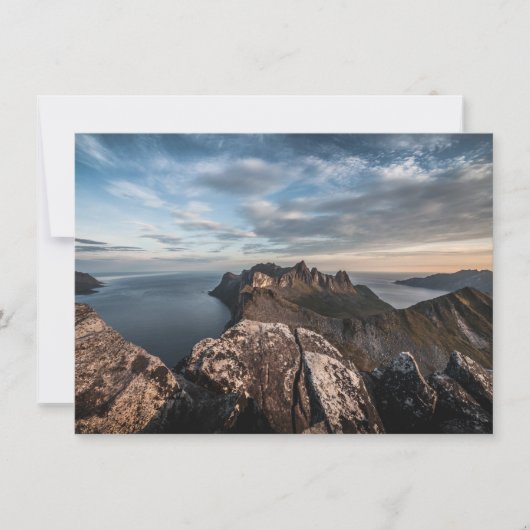 Landschapsfotokaart van de kust van Noorwegen (Voorkant)