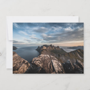 Landschapsfotokaart van de kust van Noorwegen