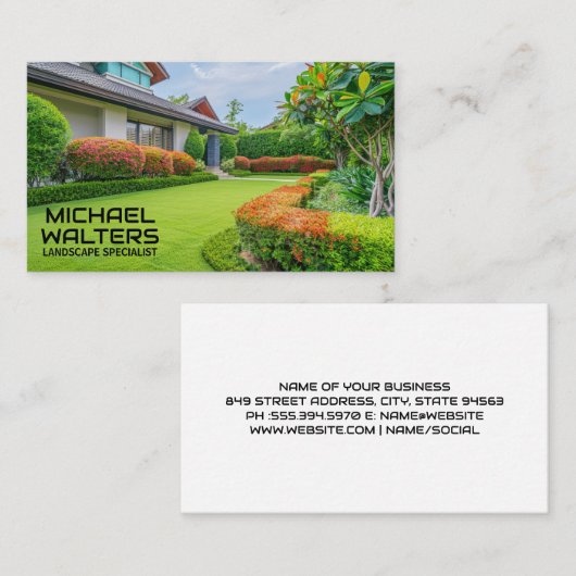 Landschapsgazon en Struiken Visitekaartje (Voorkant / Achterkant)