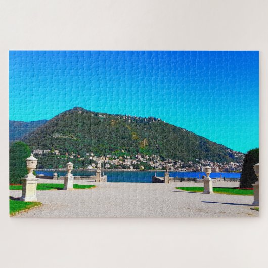 Landschapsgebergte Como Italië Legpuzzel (Horizontaal)