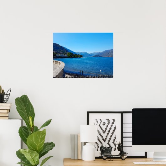 Landschapsgebergte Como Italië Poster (Thuiskantoor)