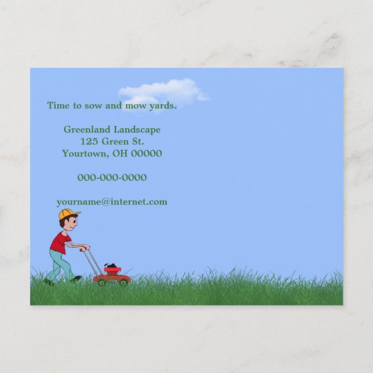 landschapsgras macro aankondigingskaart (Achterkant)