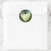 Landschapsgras Ronde Sticker (Tas)