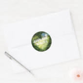 Landschapsgras Ronde Sticker (Envelop)