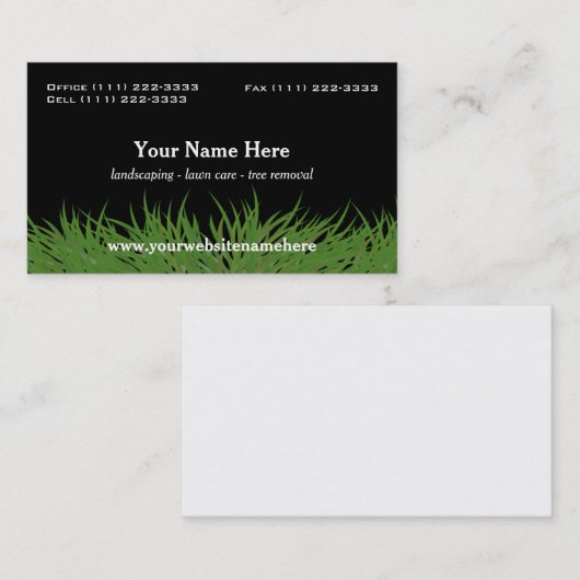 landschapsgroen gras visitekaartje (Voorkant / Achterkant)