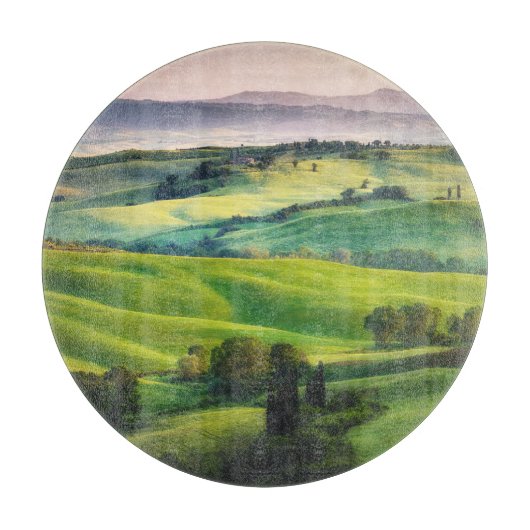 Landschapsgroen: licht geschilderde sereniteit snijplank (Voorkant)