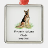 Landschapsgrootte Foto Memorial Keepomwille Pet Do Metalen Ornament (Voorkant)