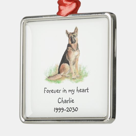 Landschapsgrootte Foto Memorial Keepomwille Pet Do Metalen Ornament (Links)
