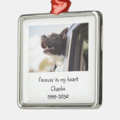 Landschapsgrootte Foto Memorial Keepomwille Pet Do Metalen Ornament (Links)