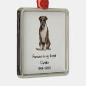 Landschapsgrootte Foto Memorial Keepomwille Pet Do Metalen Ornament (Rechts)