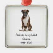 Landschapsgrootte Foto Memorial Keepomwille Pet Do Metalen Ornament (Voorkant)