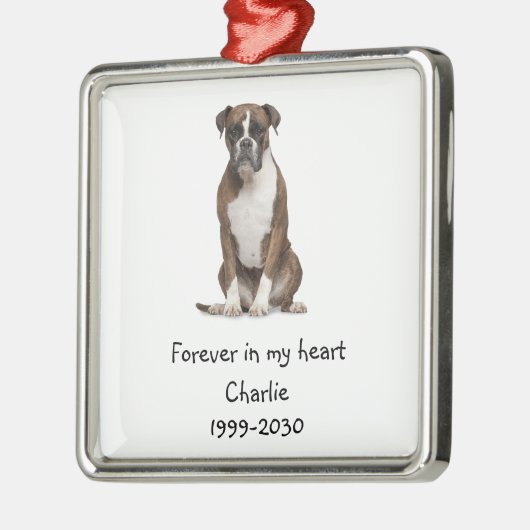Landschapsgrootte Foto Memorial Keepomwille Pet Do Metalen Ornament (Links)