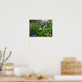 Landschapshelling met vroege lentebloemen poster (Keuken)