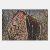 landschapshuis met roodbaars inpakpapier vel (Voorkant 3)