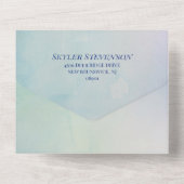 Landschapshuwelijk van de bergen van het eiland Tr All In One Uitnodiging (Achterkant)