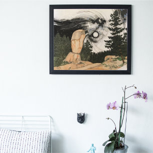 Landschapsillustratie Colorado Bergweg Foto Afdruk
