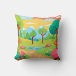 Landschapsillustratie met bomen kussen