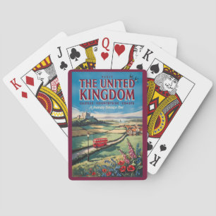 Landschapsillustratie Reis Kunst Verenigd Koninkri Pokerkaarten