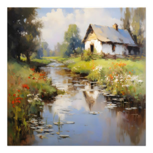 Landschapsimpressionisme Foto Afdruk