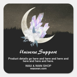 *~* Landschapsintenties Moon Crystals Floral AP24 Vierkante Sticker