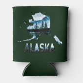 Landschapskaart voor Alaska Waterverf Blikjeskoeler (Voorkant)