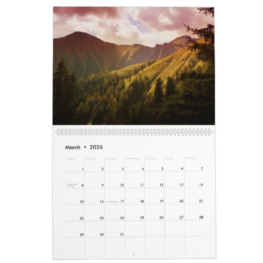 Landschapskalender 2023 kalender (Mar 2026)