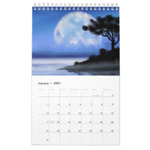Landschapskalender Aquarel Schilderij Kalender
